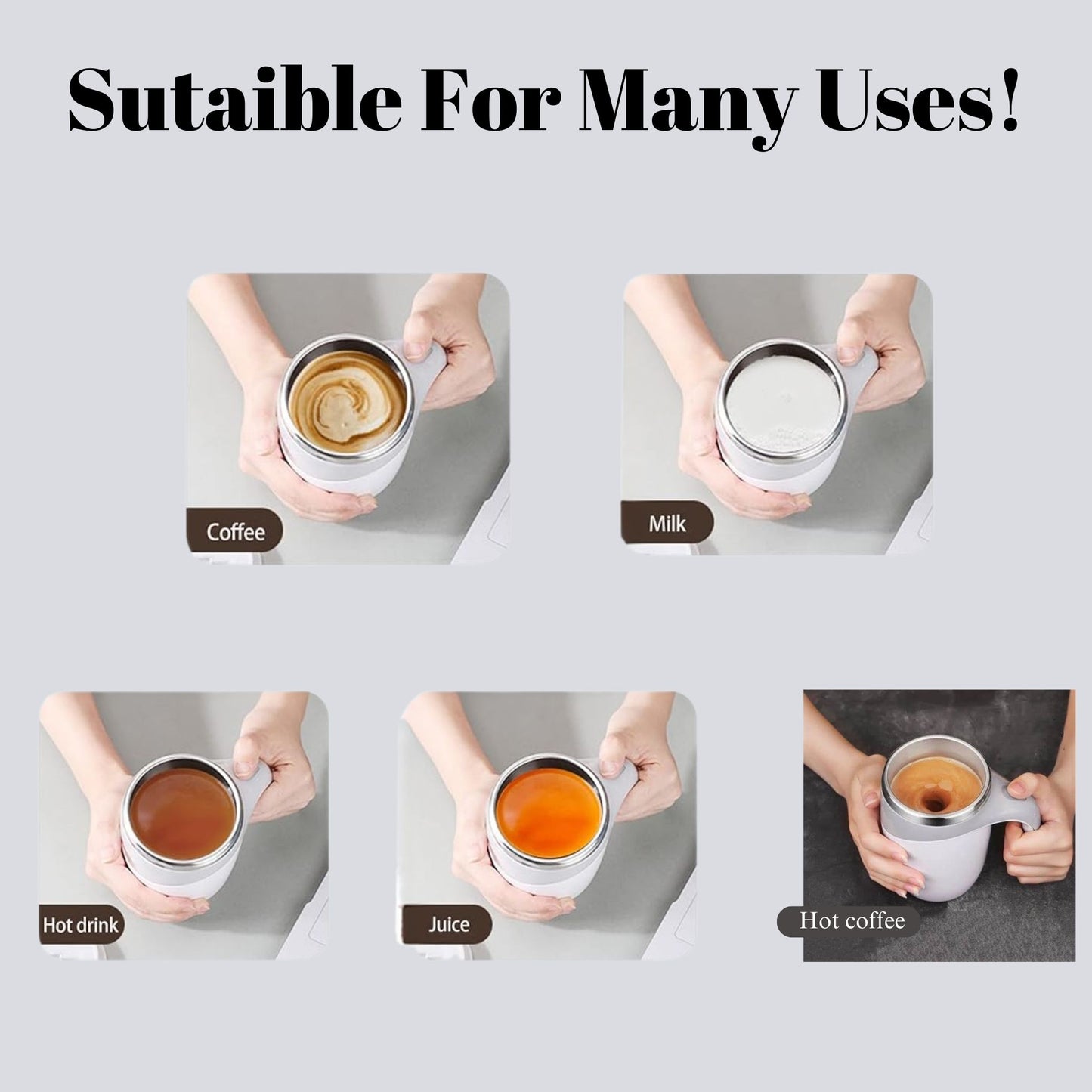 Portable Self Stirring Mug