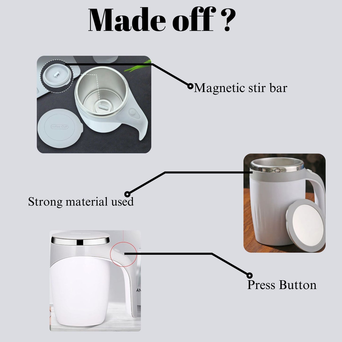 Portable Self Stirring Mug